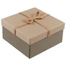 Коробка для подарка «Серый лён», 17 х 17 см