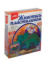 LORI Пк-014 Живопись пластилином Трицератопс (+рамка) (набор д/творч.) (7+) (коробка)
