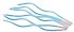 Набор свечей для торта Mint Wave (волны мятные) (6шт) (17см) (12-7color-candle_19) - 2