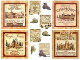 Декупажная карта Винные этикетки (27-0008) (А4)