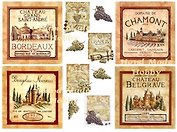 Декупажная карта Винные этикетки (27-0008) (А4)