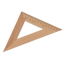 Угольник 16.5см 45*90*45 деревянный
