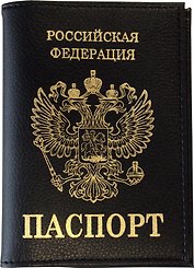 Обложка на паспорт, чёрная, натуральная кожа, гладкая, Спейс