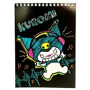 Блокнот А5 60 листов, клетка, "Kuromi" гребень