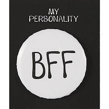 Значок круглый «BFF», металл, 38 мм