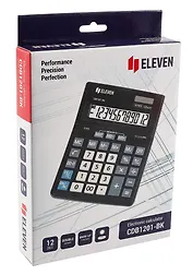 Калькулятор 12 разрядный настольный, 2-е питан., ELEVEN CDB1201-BK