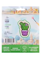 Набор для объемного творчества "Гранни Wood" Алмазная мозаика Подвеска Кактус (Wp0142) (63х93) (упаковка)