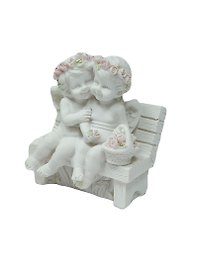 Фигурка Ангелы на скамье коллекция Amore (8х7х4) (390-491)