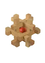 Головоломка деревянная прямоуг. бруски квадрат с красн. шаром (11099407)