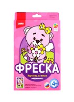 Набор для творчества LORI Фреска. Картина из песка Медвежонок Пз/Ф-011
