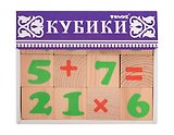 Кубики, Томик,  "Цифры", 12 шт.,  деревянные