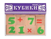 Кубики, Томик,  "Цифры", 12 шт.,  деревянные