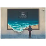 Скетчбук А5+ 80л "Океан", белый офсет, 100г/м2, 7БЦ