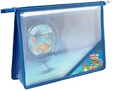 Папка для труда А4 "ГЛОБУС" 33*23см пластик, молния, внутр.блок для канц.принадлежностей