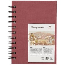 Скетчбук А6 62л "Travelling sketchbook"  слоновая кость, рисов.бумага 130г/м2, пружина слева, Гознак
