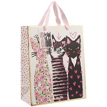 Пакет А4 32*26*12 Flower Cats жен., бум.мат.ламинат