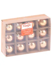 Набор елочных шаров Золотые оттенки (12 шт) (стекло) (3см)