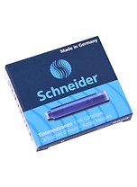 Картриджи для перьевой ручки набор 6 штук, синий, Schneider