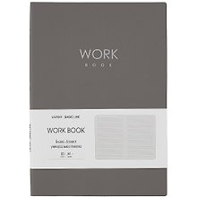 Книга для записей В5 60л лин. "Work book. No 2" иск.кожа, инт.переплет, тиснение фольгой, инд.уп.