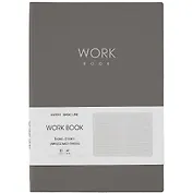 Книга для записей В5 60л лин. "Work book. No 2" иск.кожа, инт.переплет, тиснение фольгой, инд.уп.