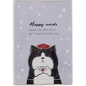 Записная книжка А6- 70л лин. "Happy words" ПВХ-обл., ассорти