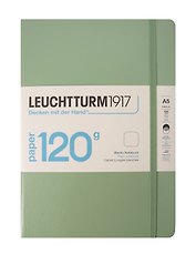 Книга для записей A5, 100 листов, нелинованная "Edition 120G", твердая обложка, шалфей, Leuchtturm1917