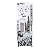 Набор капиллярных ручек Line Maker 3шт графит