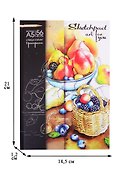 Скетчбук А5 145*210 56л "Фрукты" белая, зелёная, крафт-бумага, чёрная бумага 100 г/м2, 120 г/м2, 80 г/м2, тв.обложка - 1
