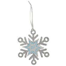 Украшение «Снежинка серебряная», 14 см