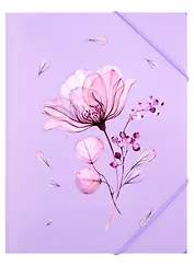 Папка на резинке А4 «Прозрачный цветок»