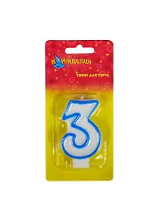 Свеча в торт цифра 3 (403513)