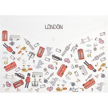Папка -конверт «London» А4 на кнопке