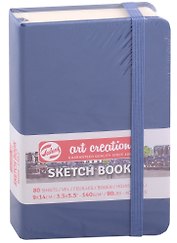 Блокнот для зарисовок 9*14см 80л "Art Creation" 140г/м2, 7БЦ, Синий морской, Fabriano 
