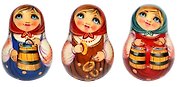 Сувенир, АКМ , Неваляшка Матрешка большая 11см