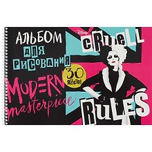 Альбом для рисования «Круэлла» Disney Hatber А4, 30 листов, спираль, в ассортименте