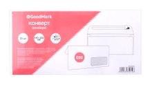 Конверт Е65 (110*220) 25 штук, 80г, окно справа, GoodMark