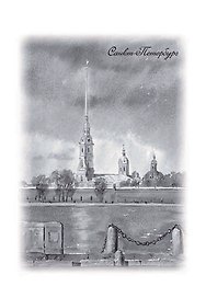 Пакет "Вид на Петропавловскую крепость", 25*35см
