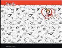 Покрытие на стол «Большой кит. Love is/Лав из...» 380 х 295 мм, Action!