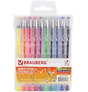Ручки гелевые Brauberg, Jet, 10 цветов 0,7 мм