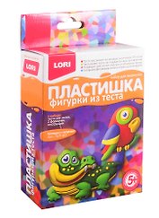Набор для творчества LORI Пластишка.Фигурки из теста Крокодил с попугаем