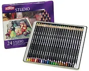 Набор цветных карандашей Studio 24цв в метал.упак