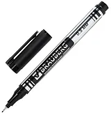 Маркер перманентный Brauberg, Jet, черный 0,5 мм