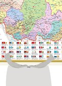Федеративное устройство России с флагами А0 - 1
