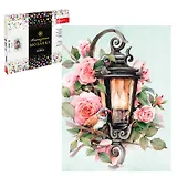 Набор для творчества. Алмазная мозаика Phoenix plus на подрамнике "Фонарь в цветах", 30 х 40 см