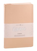 Книга для записей А5- 80л кл. "Graсe" французская ваниль, иск.кожа, ляссе, инд.уп.