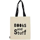 Сумка-шоппер Books and stuff бежевая, текстиль 40см.*32см.