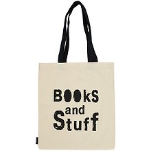 Сумка-шоппер Books and stuff бежевая, текстиль 40см.*32см.