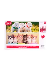 Пазл Котята и щеночки Диптих Астрель 2х133 элемента 05724