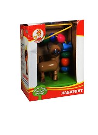 Дерев. игрушка Лабиринт с 3D фигуркой Котенок Гав (L-3D-KG) (Играем вместе Буратино) (2+) (коробка) (в кор. 48шт)