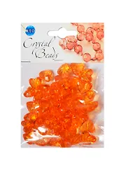 Набор бусин Кристальная игра Сердечки оранжевые (CRP061) (упаковка)